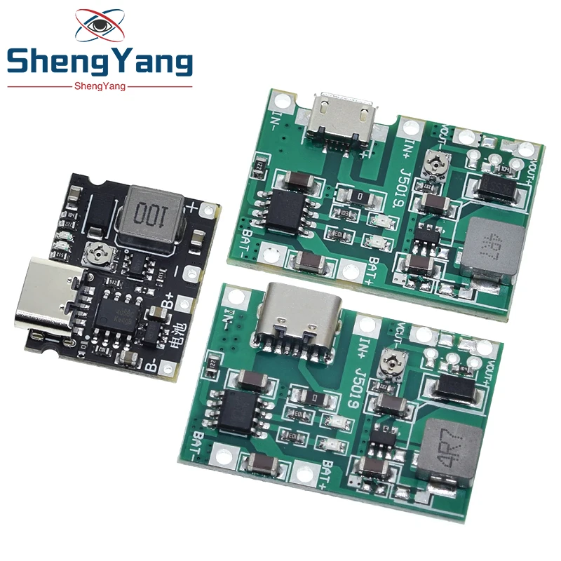 TZT 1/5PCS NEW  Lithium Li-ion 18650 3.7V 4.2V Battery Charger Board DC-DC Step Up Boost Module TP4056 DIY Kit Parts image 2