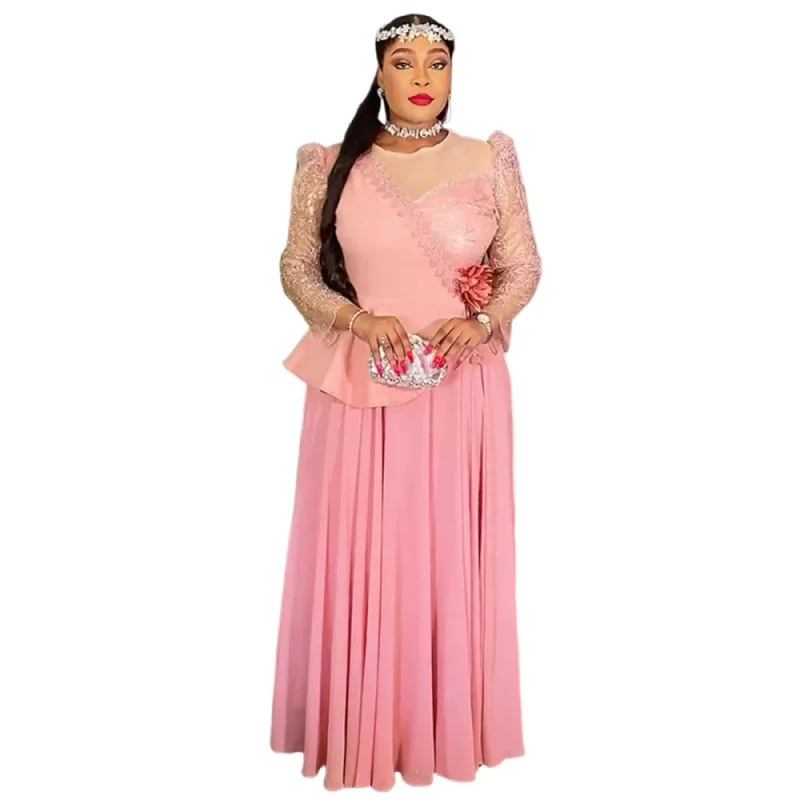 플러스 사이즈 아프리카 파티 롱 드레스 여성용 신상 다쉬키 안카라 스팽글 이브닝 가운 터키 의상 로브 아프리카 의류