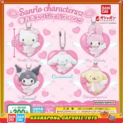 BANDAI Sanrio Action Figures Model Dream Angels Kitty Melody Pompompurin Kuromi Cinnamon Gashapon Pendant Genuine