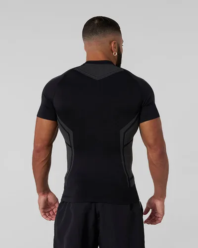 Imagen 2 del producto Bat Running-ropa de manga corta para hombre, Top ajustado elástico transpirable de secado rápido, primavera y otoño, 2025