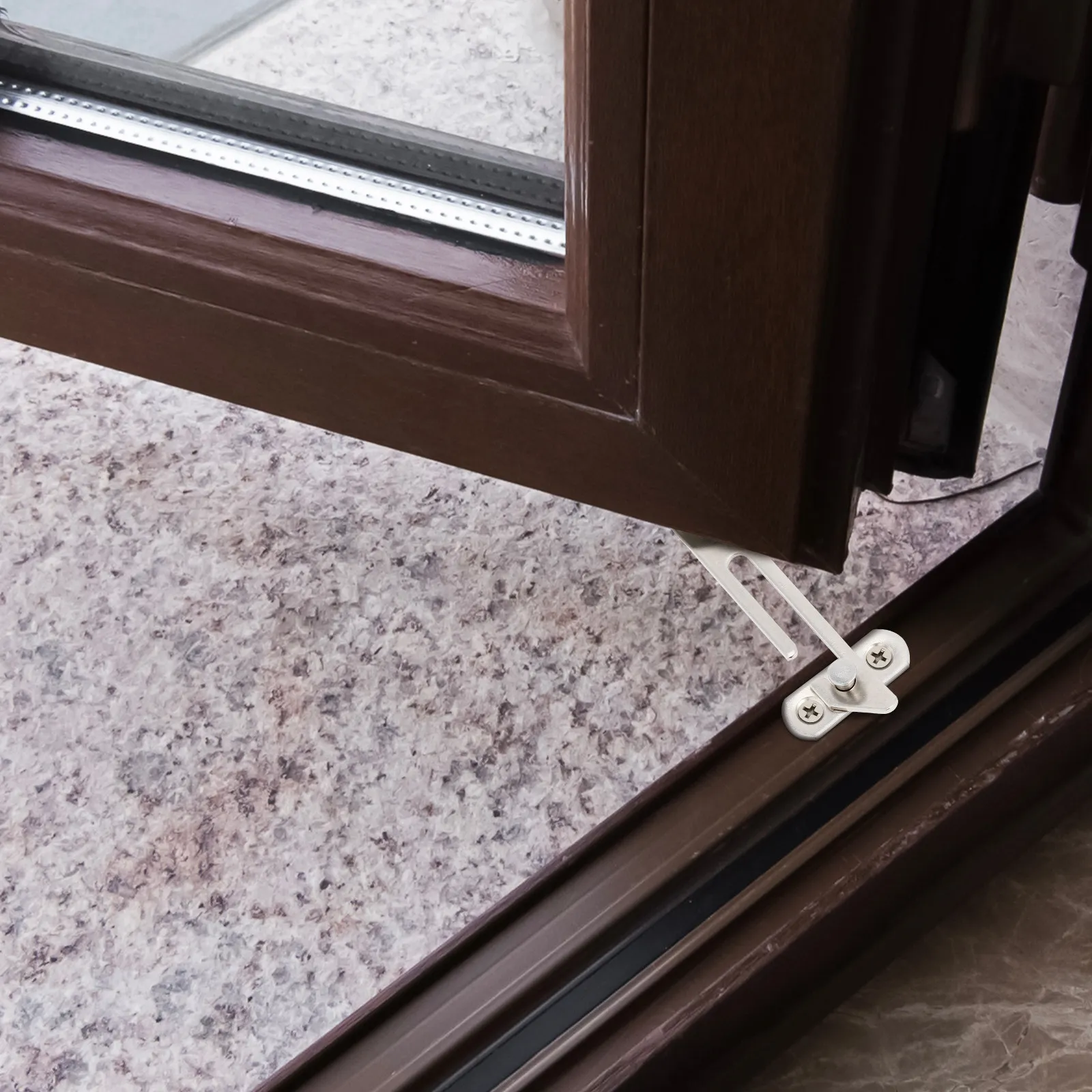 

Комплект ограничителей для окон из нержавеющей стали: замки-фиксаторы, раздвижные стопоры, защитные замки для распашных окон, ограничители открывания от ветра