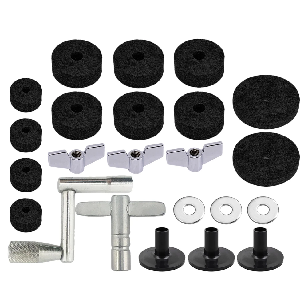 

Non-Slip Felt Pad Cymbal Replacement Accessories Kit Durable Clutch Pads For Sets With Nuts Stand Parts Cymbals Accessories For