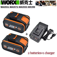 Worx Original 20V 8.0Ah Lithium battery Rechargeable WA3553 WA3551 WA3553.1 WA3570 for All WORX Electric and Garden Tools