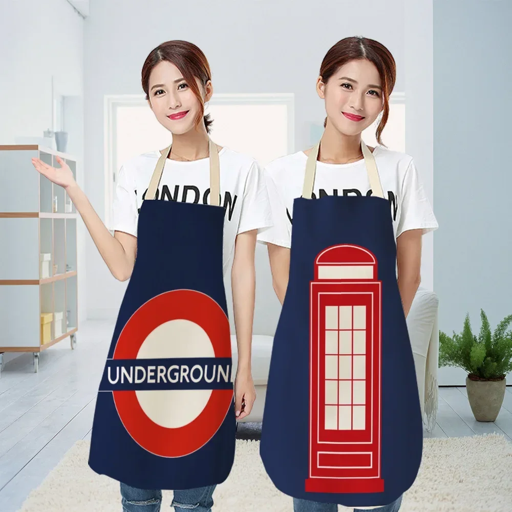 Building Traffic Kitchen Apron Vintage Cartoon Transport Women Sleeveless Aprons for Men Women Home Cleaning Tools