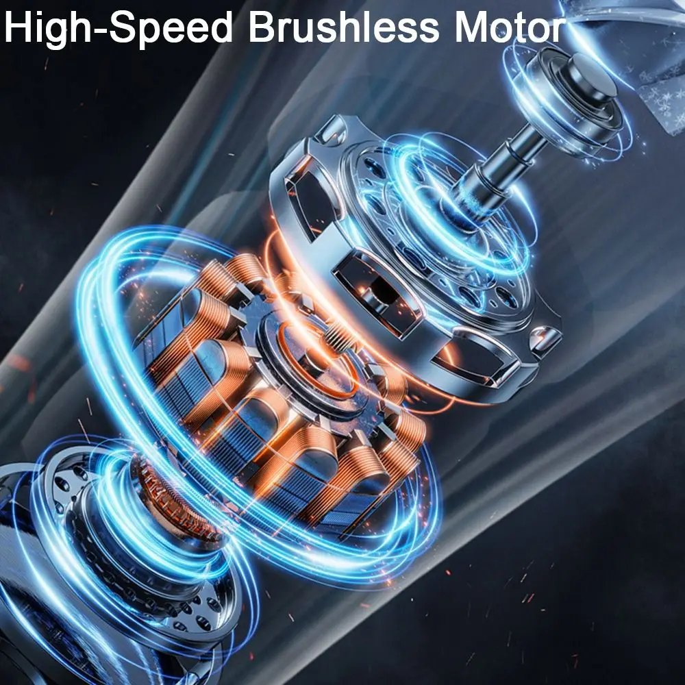 130000 دورة في الدقيقة يده توربو مروحة عنيفة شاشة ديجيتال 4 سرعة قابل للتعديل منفاخ غبار قوي تدفق هواء قوي عالي السرعة #4