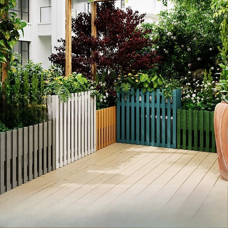 

Outdoor courtyard preservative wood flower box partition fence pot rectangular fence slot planting box wood