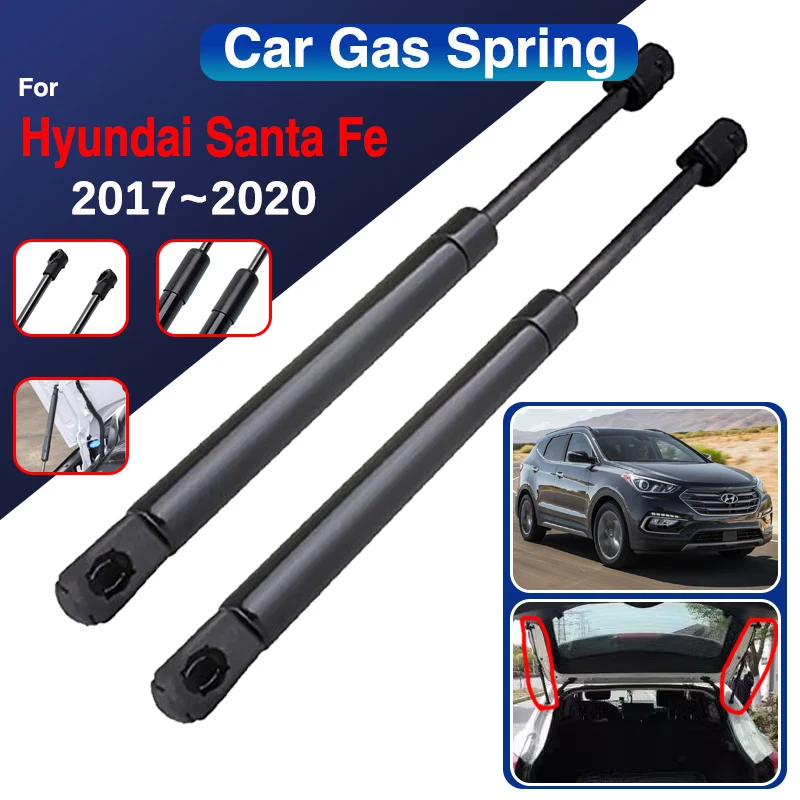 Автомобильные газовые пружинные стойки для Hyundai Santa Fe 2017 ~ 2020 MK3 DM NC, задняя дверь, задние ворота, багажник, амортизатор, гидравлические держатели стержней, аксессуары