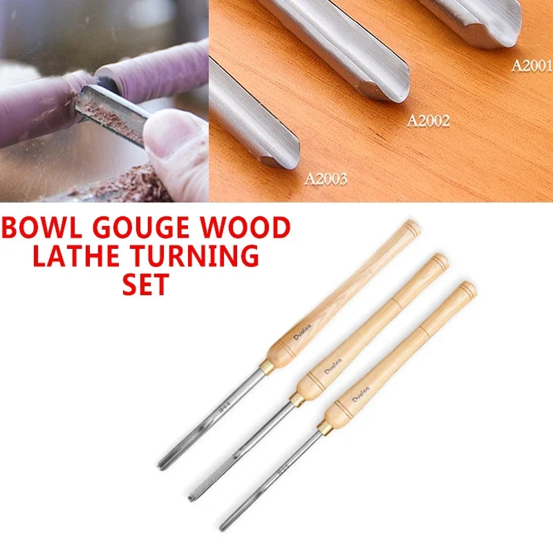 HSS Bowl Gouge Wood Lathe Turning Set Woodturning Woodworking Long Tools Carpentry Turning Tool For Wood Working Hand Tool New