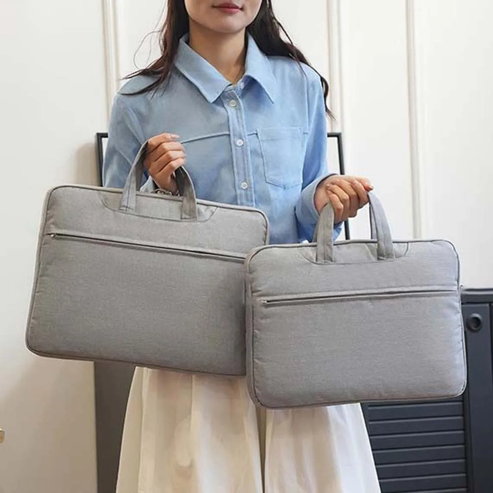 

Oxford Cloth Laptop Handbag Solid Color 13.3 Inch/15.6 Inch Computer Storage Bag Anti-splash Water Scratch Prevention