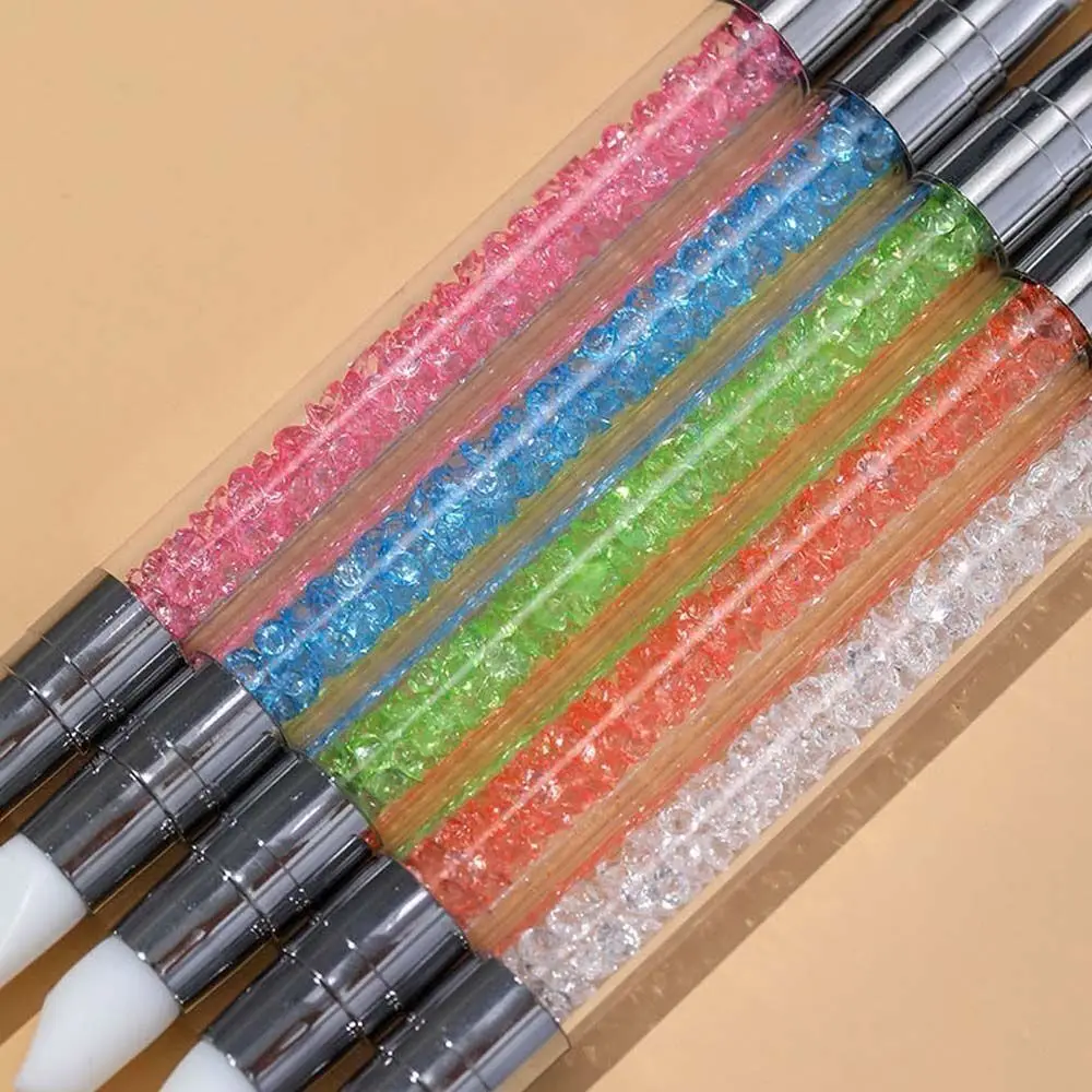 Strass Nail Art Silikons tift neue Silikon Acryl Dual Tip Punkt ier stift DIY Maniküre Werkzeuge multifunktion ale Nail Art Stifte