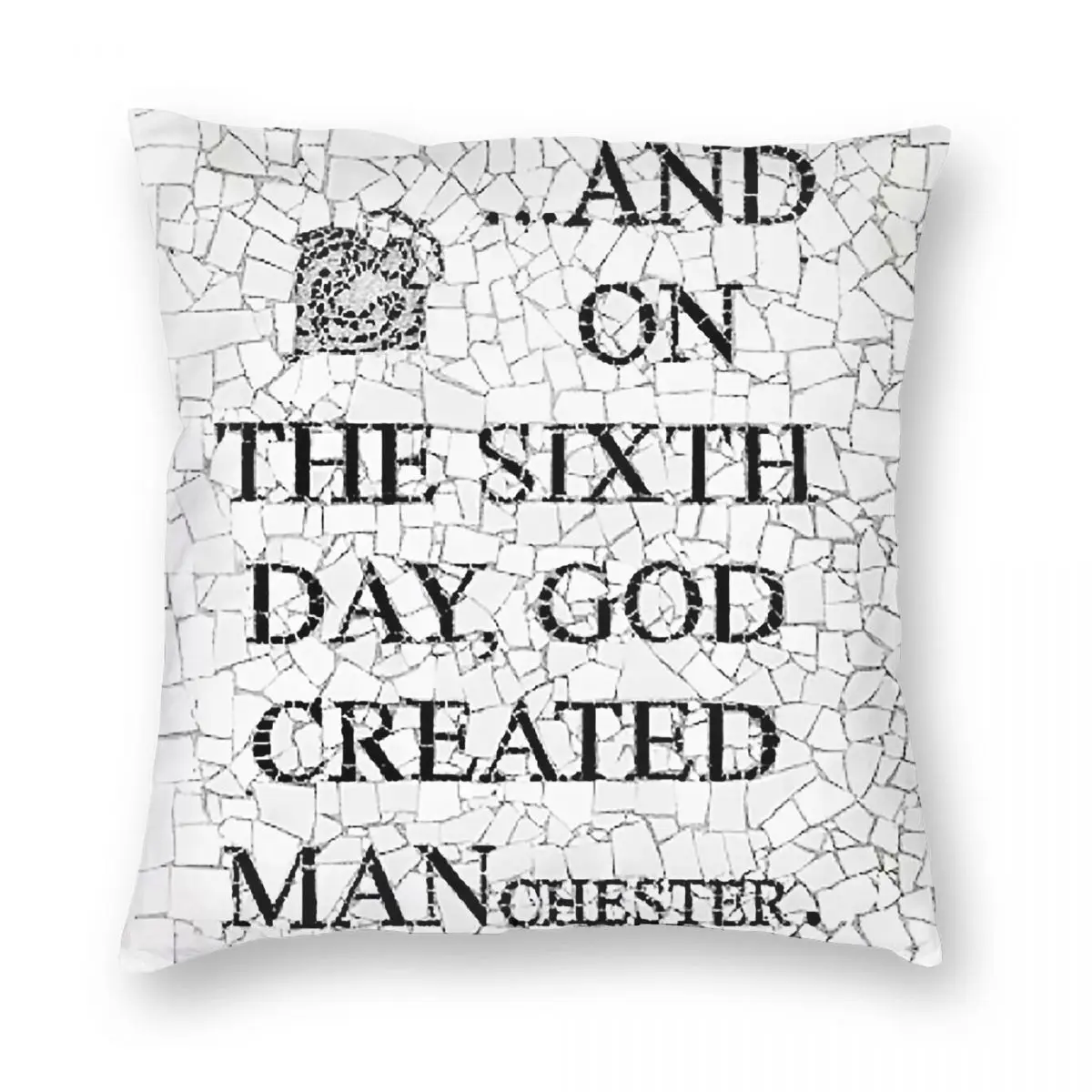في اليوم السادس خلق الله مانشستر ساحة المخدة البوليستر الكتان المخملية نمط رمي كيس وسادة غطاء وسادة الغرفة