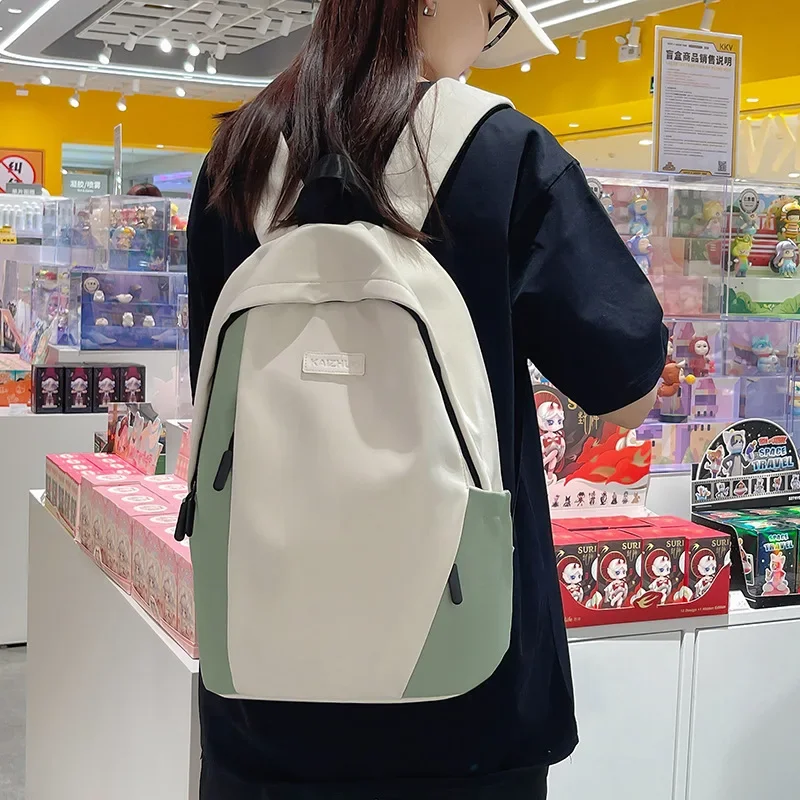 Mochila de grande capacidade simples para meninas, Mochila esportiva para viagem, Mochilas escolares para alunos do ensino médio