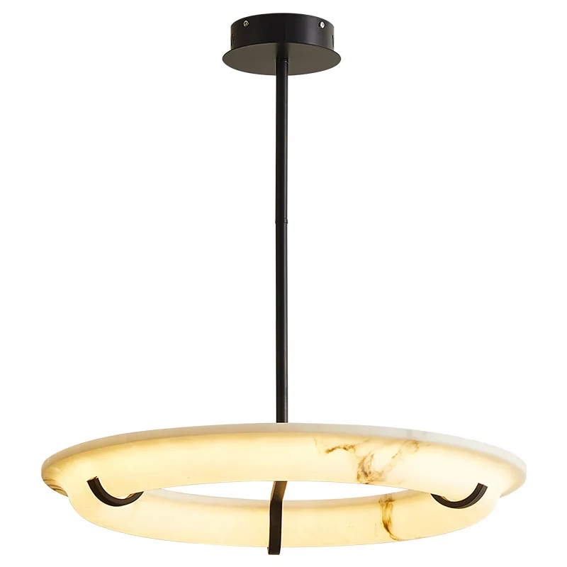 

Vintage imitation marble chandelier, living room villa bedroom main lamp