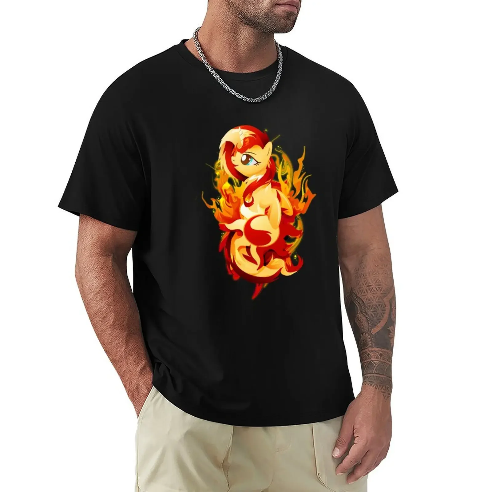 Flaming Sunset Shimmer T-Shirt basketball graphic tees custom shirt anime figures mens graphic t-shirts hip hop