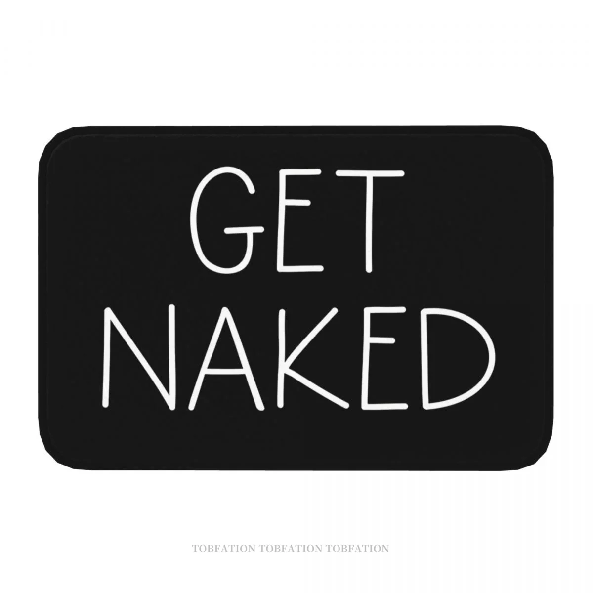 Non-slip Doormat Get Naked Black Bath Bedroom Mat Outdoor Carpet Home Pattern Decor