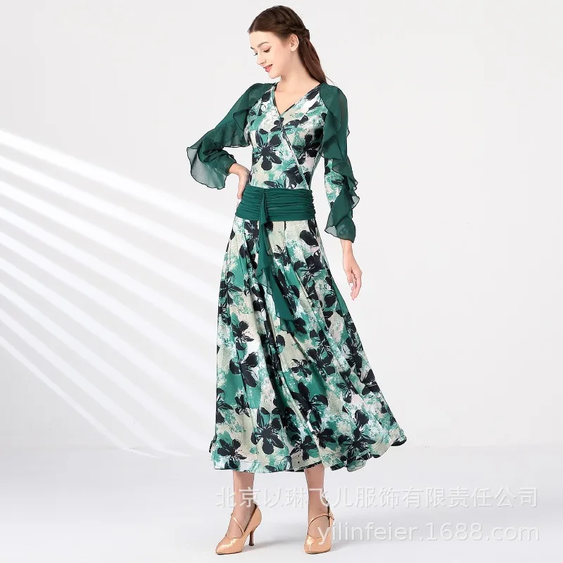

customized New Adult Modern Dance Dress MY867 Ballroom National Standard Dance Dress Waltz Social Dance costumes