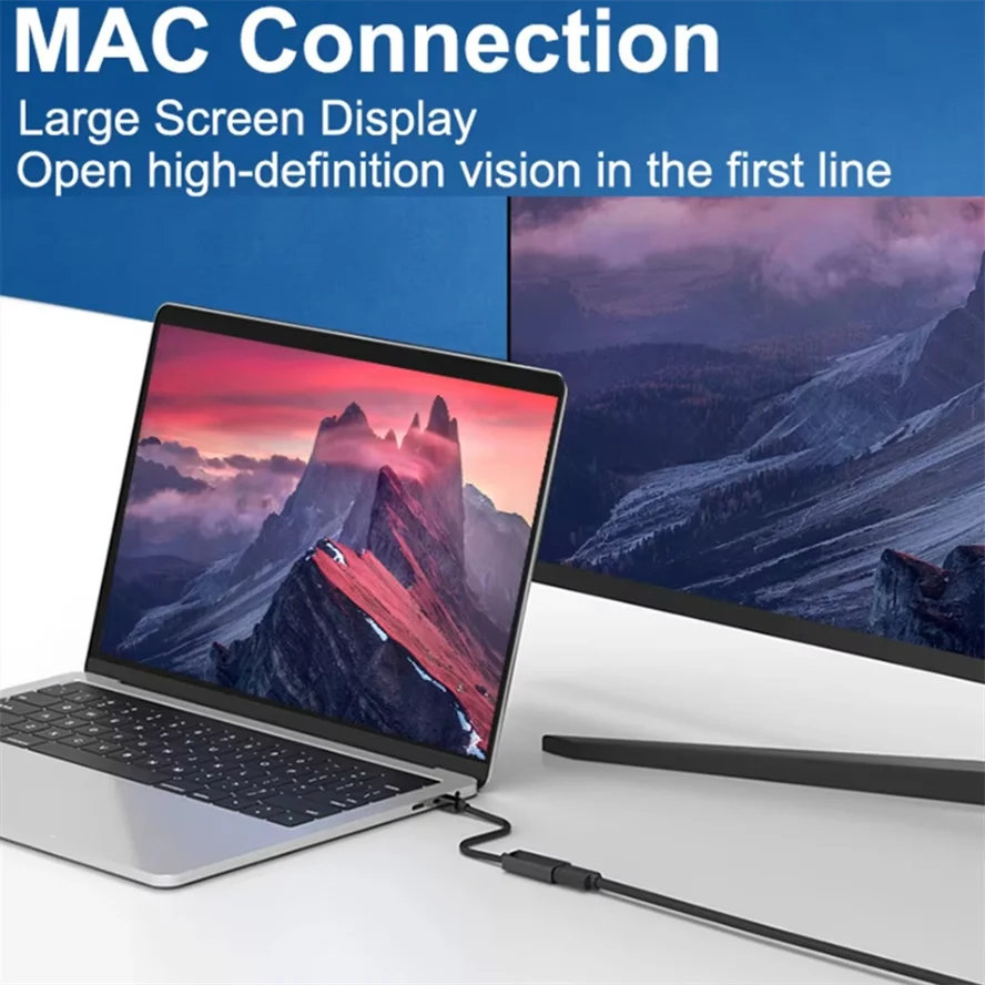 4K Mini DisplayPort to HDMI-compatible Adapter 1080P Mini DP Male to HDTV Female Converter Compatible for MacBook Air/Pro Laptop image 5