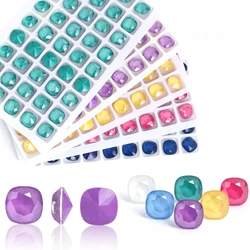 DongZhou Mocha Square Glue On Gems Strass Rhinestones K9 Glass Nail Art Diamond For Clothes Stones And Crystals Applique