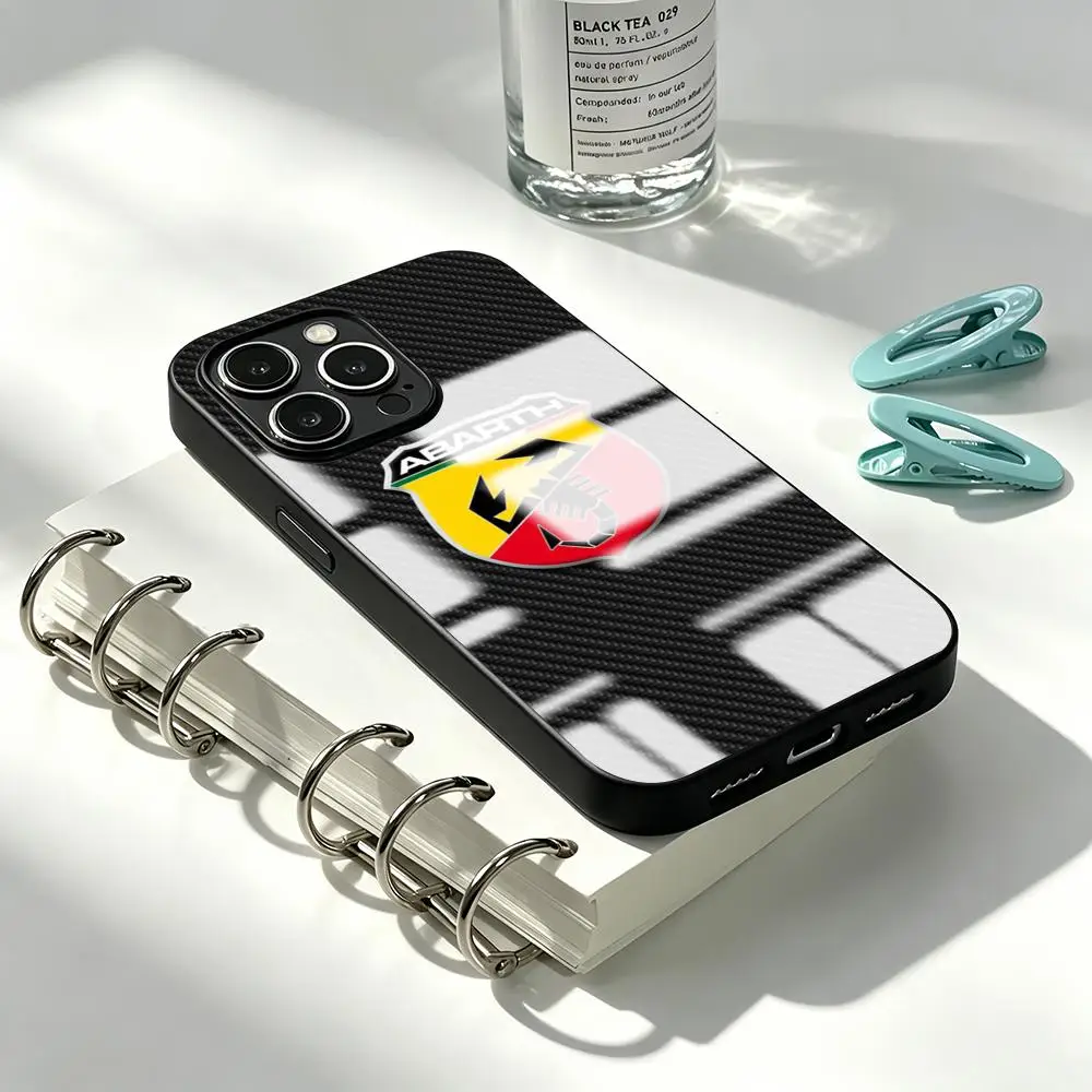 FIAT A-ABARTHes Italy Phone Case For iPhone 17 16 15 14 13 12 11 X XR XS 8 Plus Mini Pro Max Glass Magnetic Phone Case - view 3