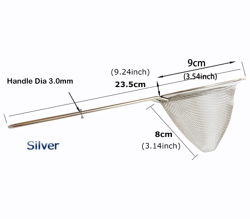 Fine Mesh Cocktail Strainer Conical Bar Strainer, Stainless Steel