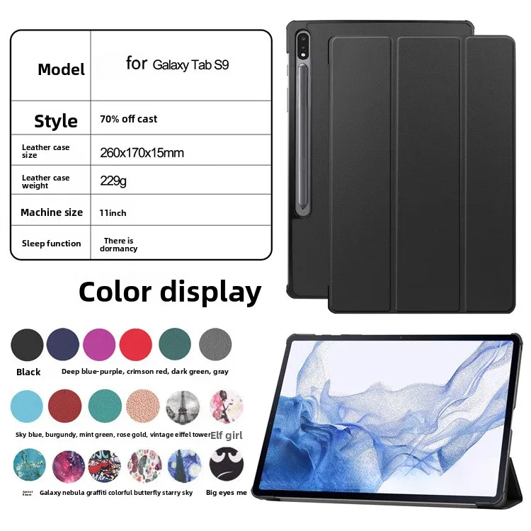 Für Galaxy Tab S9 FE 11 Zoll Tablet-Schutzhülle SM-X510/X516 Lederhülle – Detail 1