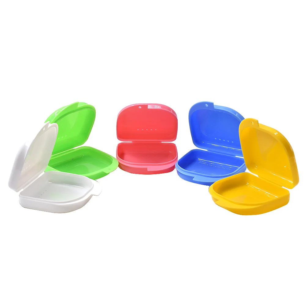 1pcs Fake Teeth Orthodontic Case Dental Retainer Mouth Guard Denture Storage Plastic Box Oral Hygiene Supplies Dentistry Tools