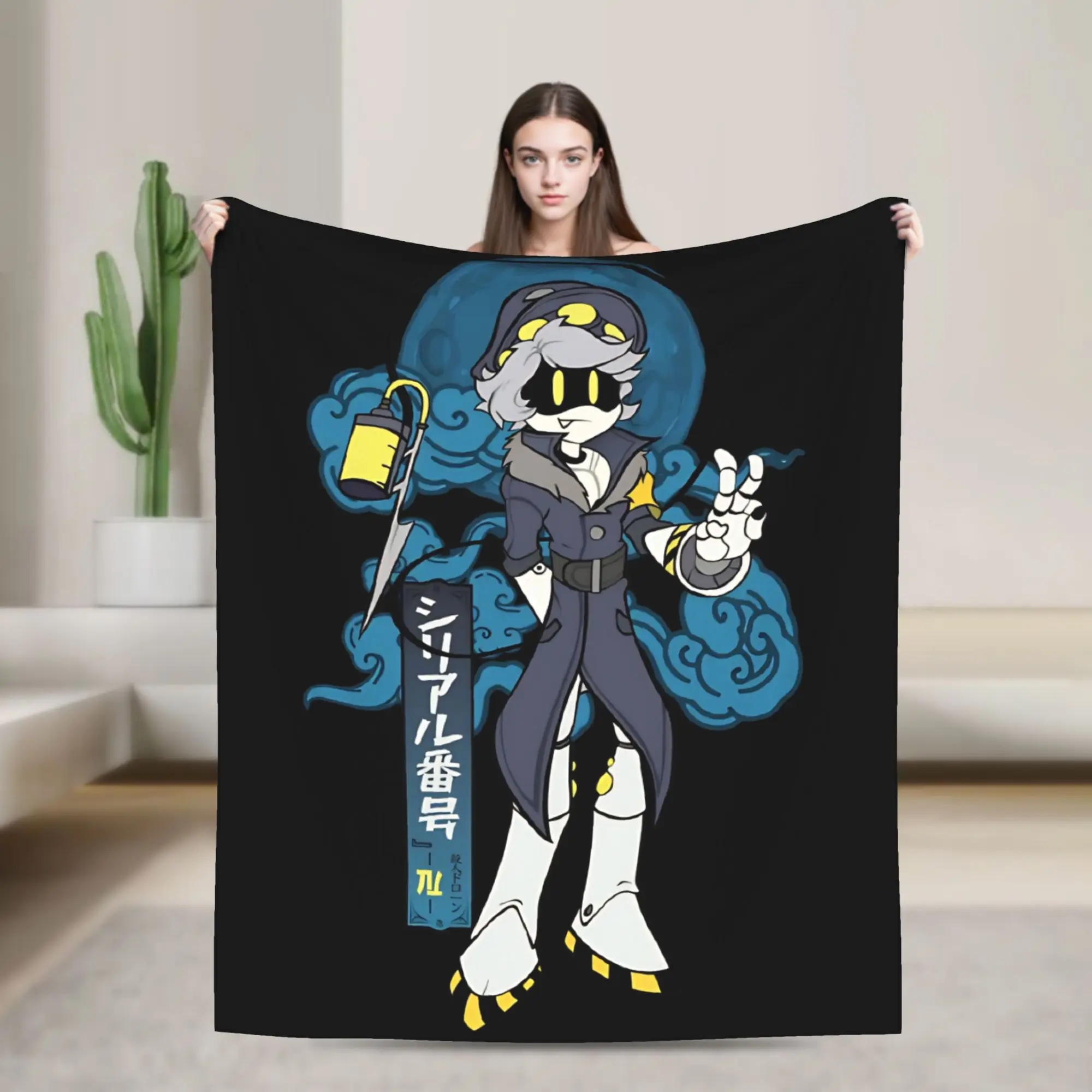 Serial Designation N Murder Drones Blanket Coral Fleece Plush Textile Decor Warm Throw Blanket for Sofa Bedroom Bedding Throws