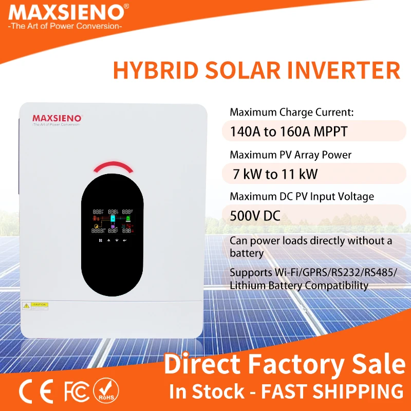 Promotion Solar Hybrid Inverter with MPPT Input Max.11KW 48V 160A Built in WIFI PV Charger Pure Sine Wave Output 230VAC