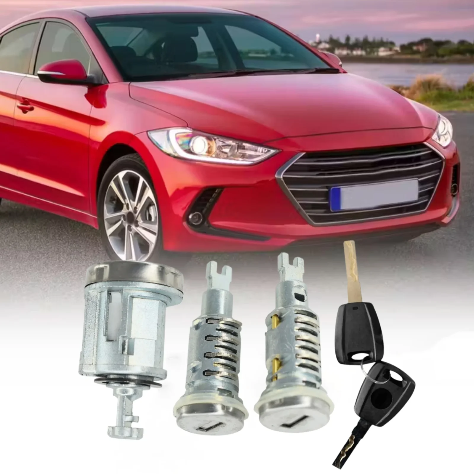 1 Set Car Ignition Switch Lock Barrel For Fiat Ducato Citroen Relay Peugeot Boxer 2006-On  Car Door Lock Cylinder With 2 Keys