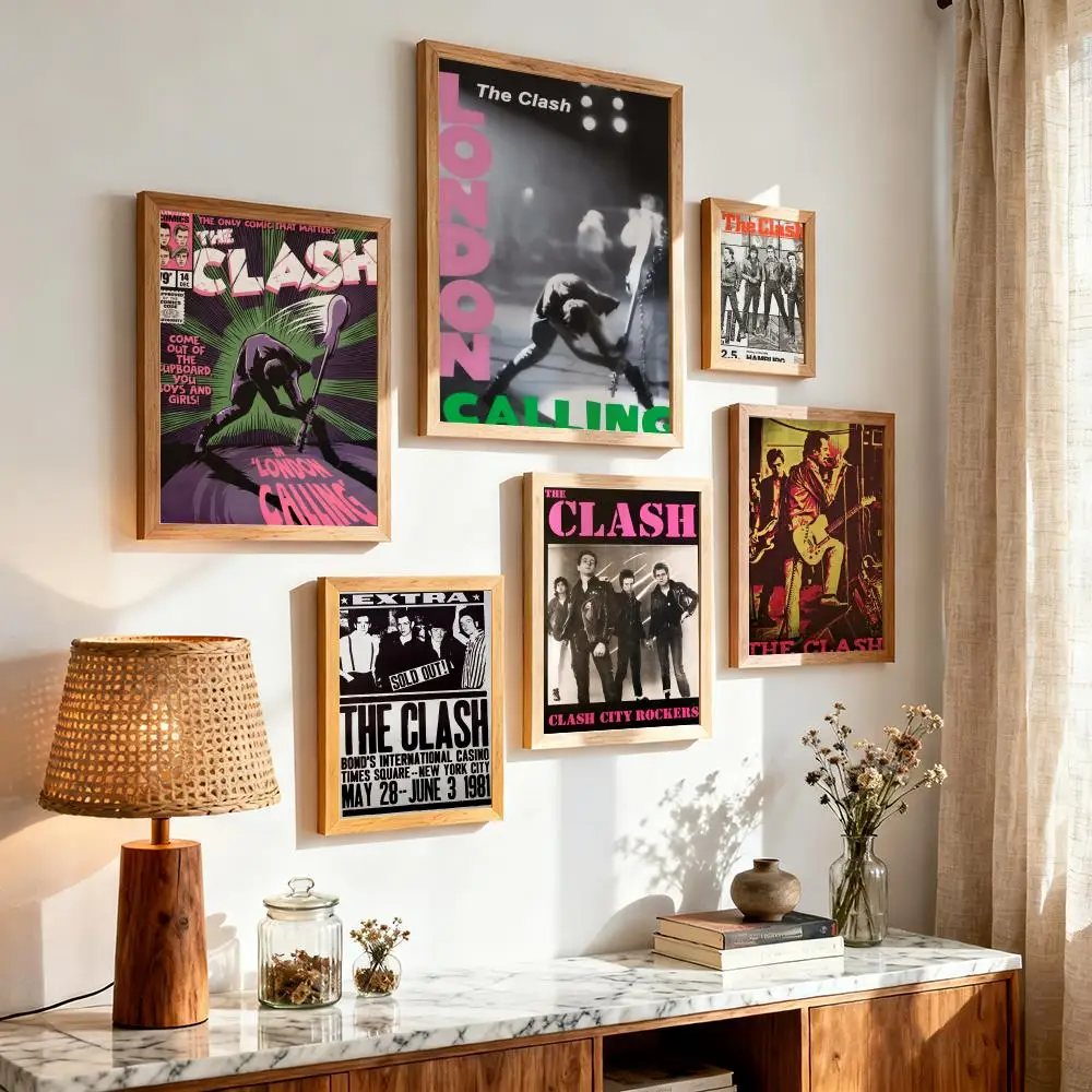 Punk Rock The C-Clash Poster Modern Minimalist Wall Art Prints for Bedroom Living Room Aesthetic Contemporary Decor Gift