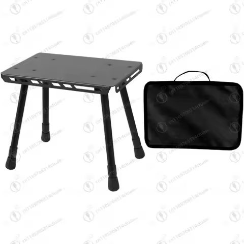 Tactical Portable Double Backpack with Foldable Table Stool for Outdoor Fishing Road Trip Easy Storage Kitchen Catering Bag