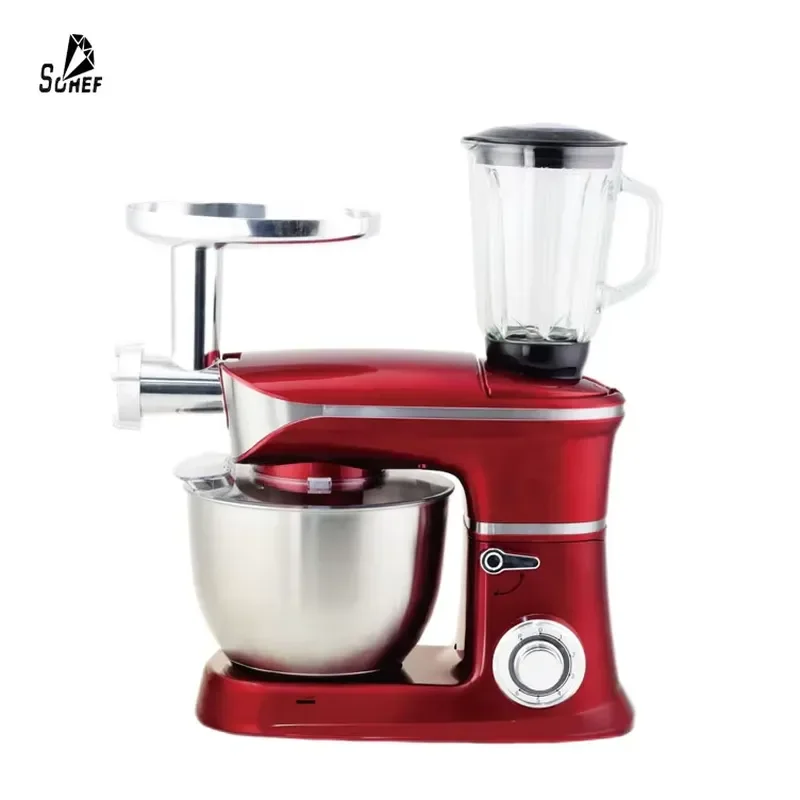Batidora Profesional Kitchen Aid 6L, Batidora de Pedestal Universal, Procesador de Alimentos Eléctrico con Picadora de Carne y Licuadora