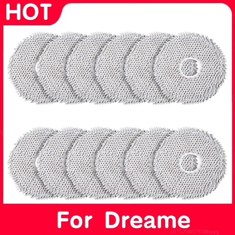 For Dreame L10S Ultra/L10 Ultra X10+ Robot Vacuum Cleaner Microfibre Wet Mop Pads Pack Of 10/12 Wipes Spare Parts