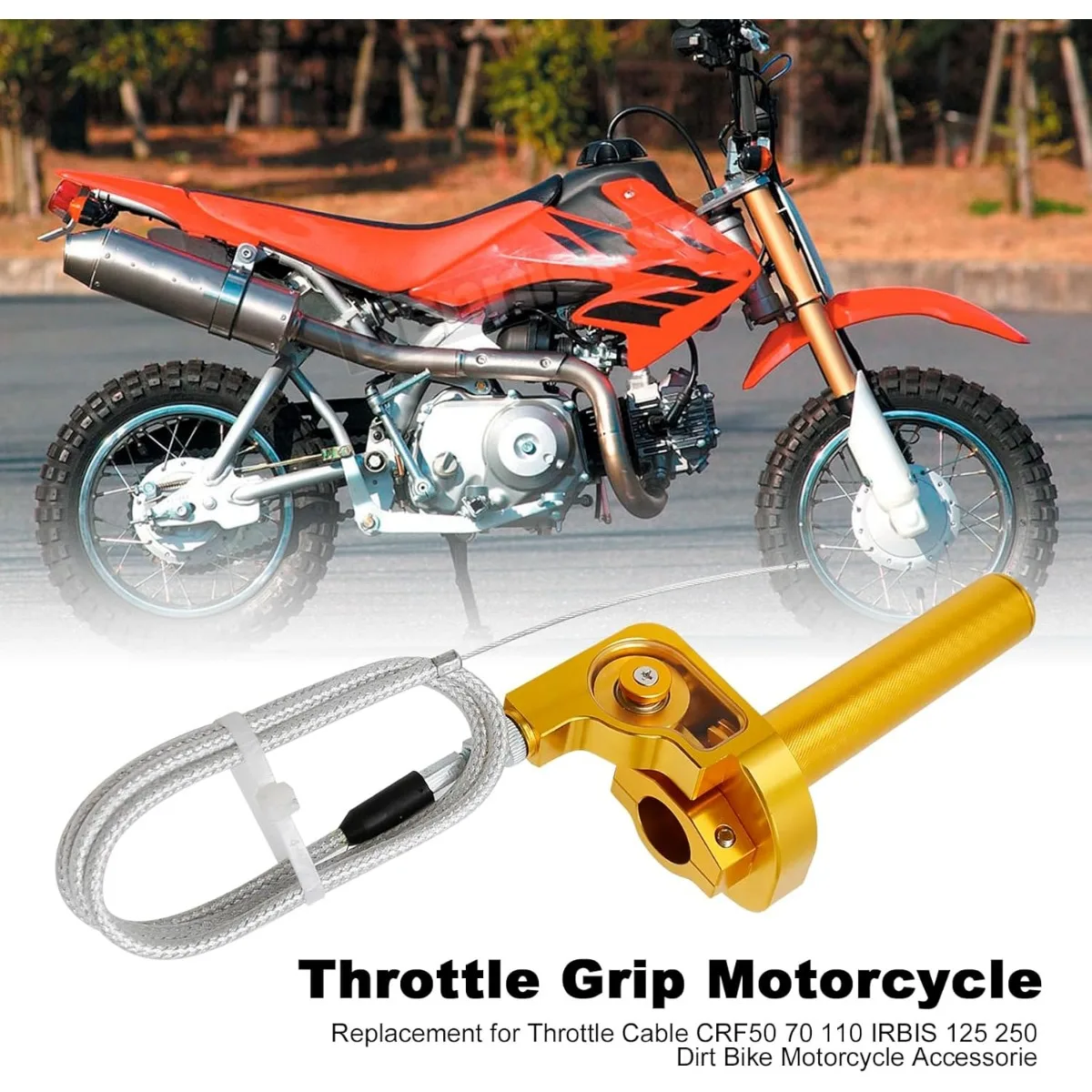 

22mm Throttle Twists Grip CNC Aluminum With Throttle Cable And Handlebar Grip For 50cc 125cc 150cc 250cc Dirt Bike