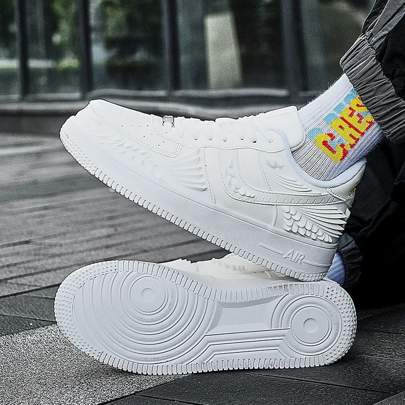 المألوف حجم كبير الرجال أحذية رياضية غير رسمية 2021 الخريف/الشتاء العصرية منخفضة أعلى أحذية بيضاء تنفس المطاط تسولي