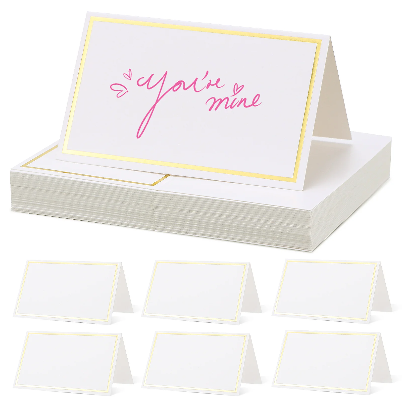 

40 Pcs Table Seat Card Business Cards Setting Place Seating Blank Name Labels Printable for