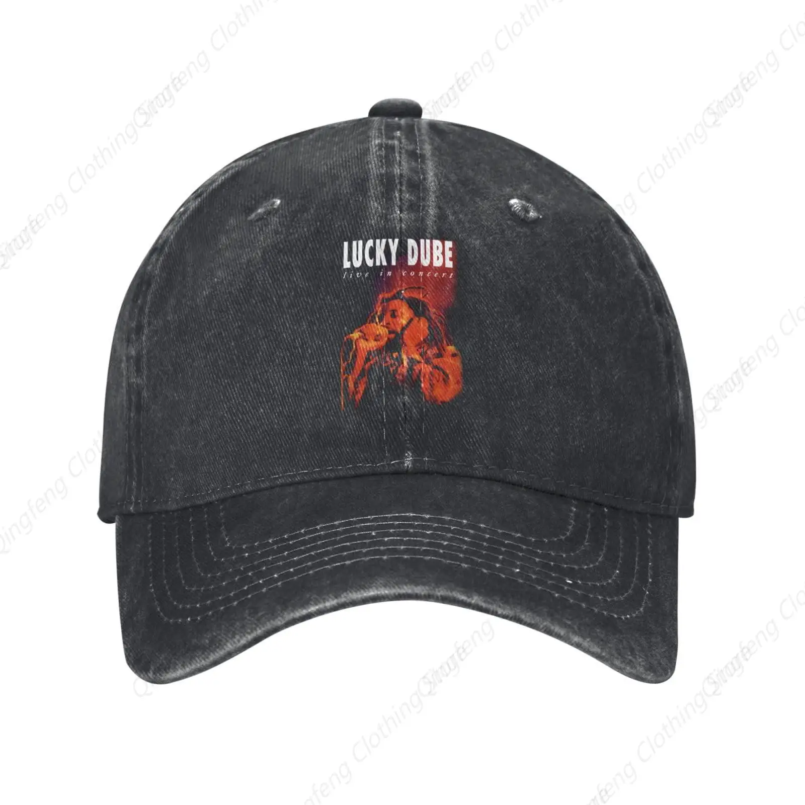 

Lucky Vintage Washed Baseball Cap Outdoor Adjustable Distressed Dad Hat for Man's Women Black