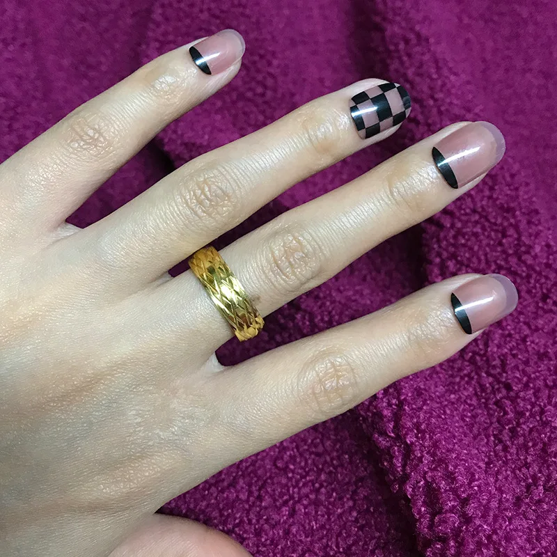 Personality Gothic Lace Rings For Women Stainless Steel Ring Men Luxury Brand Wedding Ring Men Jewelry