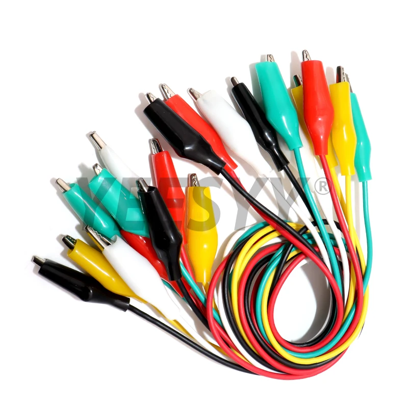 10 PCS/1 Set 46 CM Alligator Clips Elektrische DIY Meetsnoeren Alligator Double-ended Krokodil Clips Roach clip Test Jumper Wire46CM