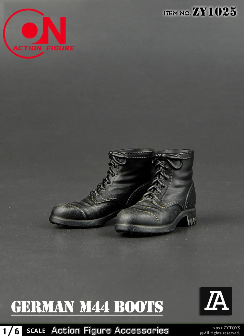 ZYTOYS ZY1025 1/6 Scale WWII German M44 Boots Leggings Boots Hollow Shoes Model Fit 12'' Male Soldier Action Figure Body