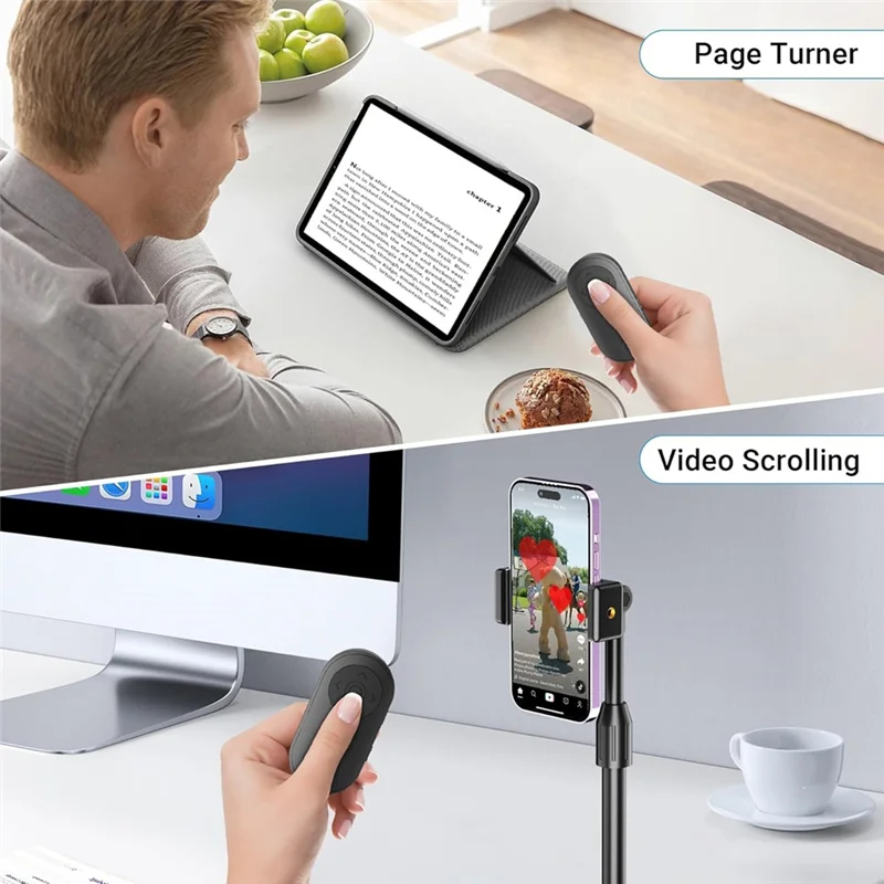 ABJF-للتحكم عن بعد في الكاميرا اللاسلكية للصور والفيديو مع تكبير لهواتف Iphone وAndroid، جهاز التحكم عن بعد للهواتف الذكية لـ Tiktok