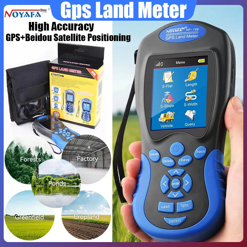 Noyafa NF-188 GPS Land area meter measure device with USB Navigation Track Calculation Meter For Farm Land Mapping Network tool