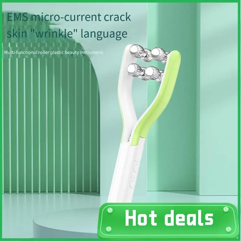 

B69A EMS Microcurrent Roller Face-Slimming Artifact V-Face Beauty Facial Massager For Firming And Lifting The Face