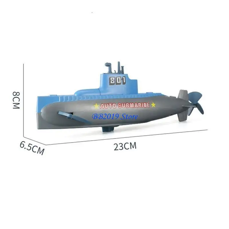 Q0kb 24cm غواصة متعرجة للبطء في لعبة Bathtub Toy Water التفاعلية للعب البليار
