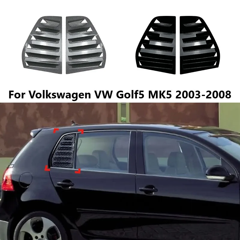 

Car Rear Window Louver Trim Cover For Volkswagen VW Golf5 MK5 2003-2008 Rear Shutter Side Triangular Body Kits Car Accessories