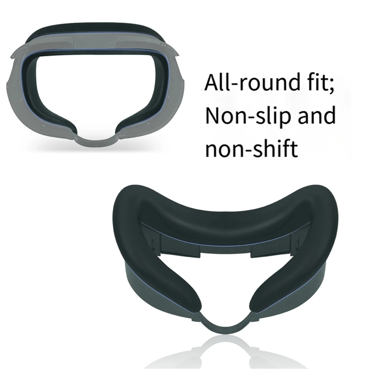 حافظة من السيليكون لـ Meta Quest 3 + مجموعة غطاء الوجه لـ Meta Quest 3 حافظة واقية ملحقات الواقع الافتراضي باللون الأسود