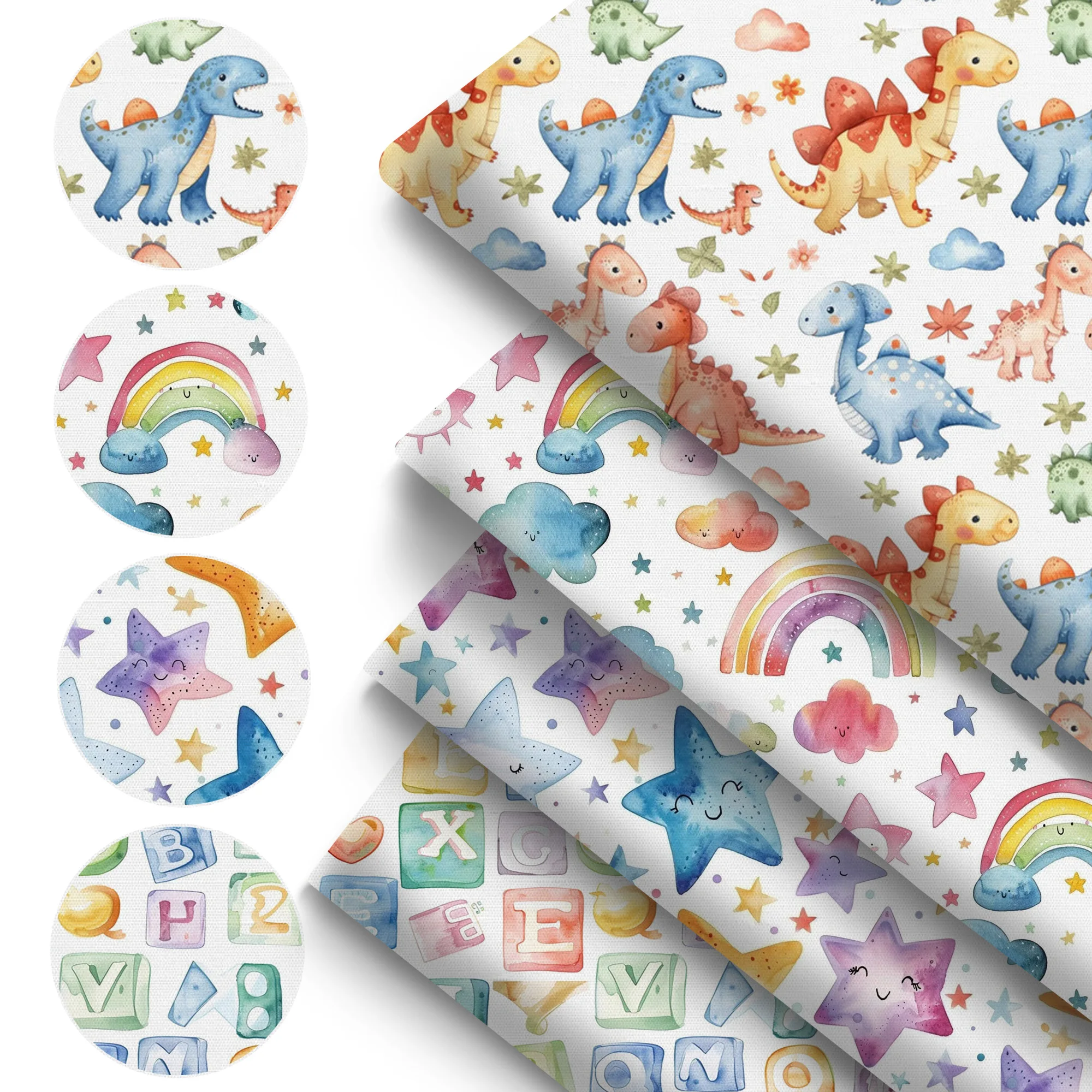 Pre-cut [DIY Dinosaur Craft Kit] 4pcs Set 7.87x7.87inch(20x20cm) Cartoon Dinosaur Alphabet-Themed DIY Craft Kit