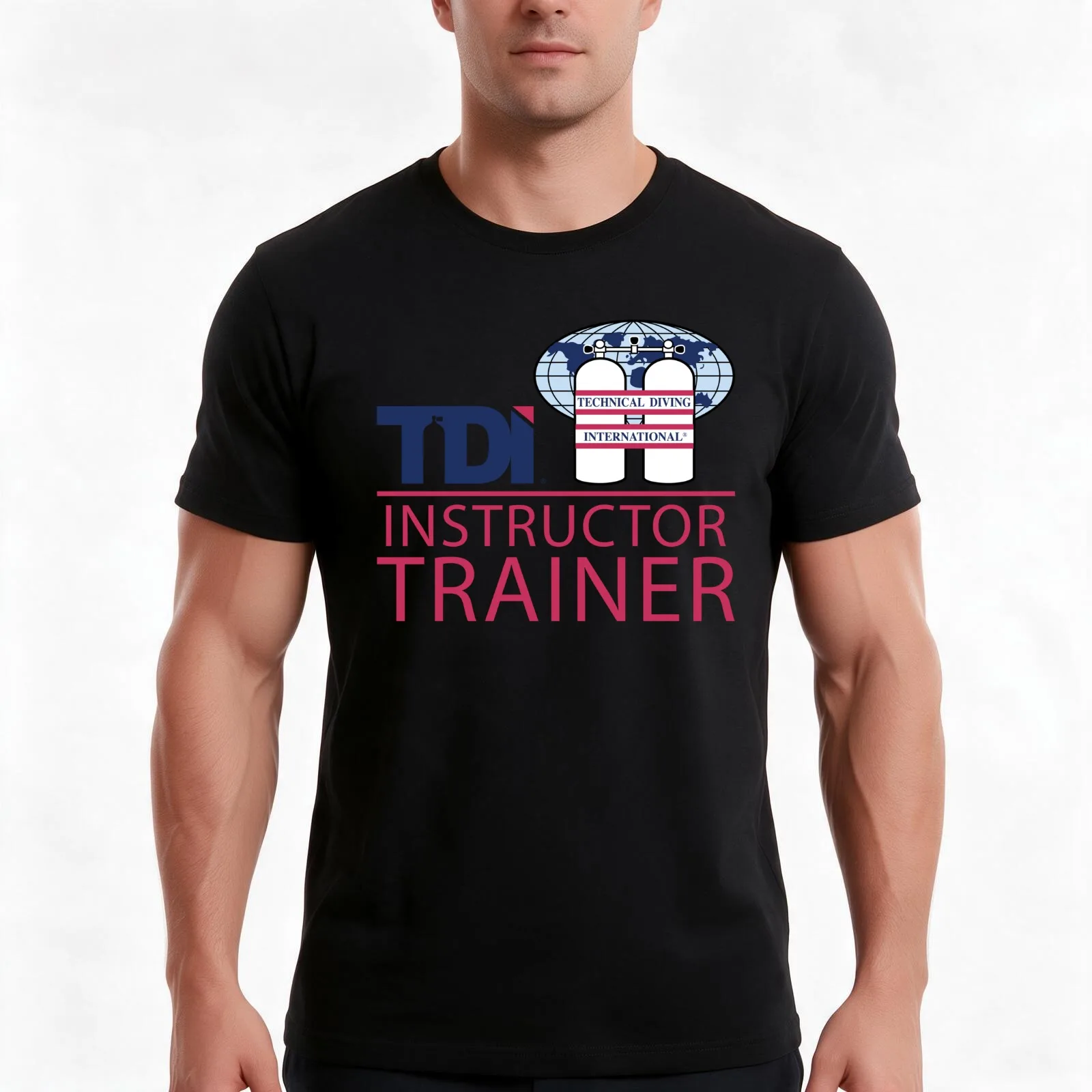 Technical Diving International (TDI) - Instructor Trainer T-Shirt, Summer Casual Cotton Tee, Oversized Streetwear Tops
