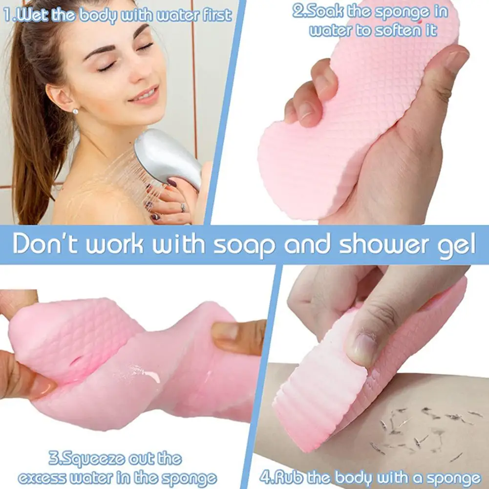 1PC 3D Children\'s Bath Sponge Body Peeling Dead Skin Exfoliating Massager Cleaning Bath Brush Exfoliating