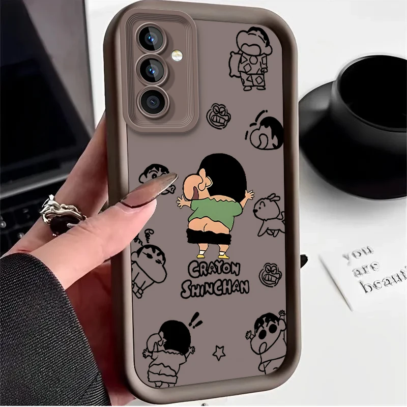 C-Crayon S-ShinChanสําหรับSamsung Galaxy S25 Ultra Plus S24 S23 S22 S21 S20 FE A73 A72 A71 A56 A55 A54 5G A52 A52S 4Gฝาครอบ